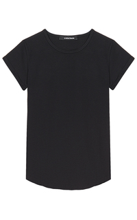 женская черная футболка La Reine Blanche