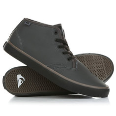 Кеды кроссовки высокие Quiksilver Shorebreakpmmid Grey/Black