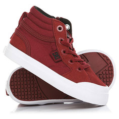 Кеды кроссовки высокие детские DC Evan Hi Deep Red