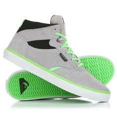 Кеды кроссовки высокие детские Quiksilver Burc Mid Grey/Green