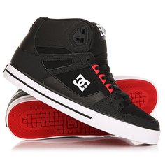 Кеды кроссовки высокие DC Spartan High Wc Black/Red/Black