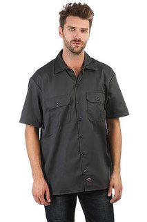 Рубашка Dickies Short Sleeve Work Shirt Charcoal Grey