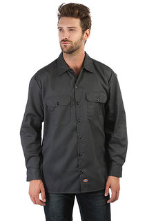 Рубашка Dickies Long Sleeve Work Shirt Charcoal Grey