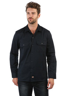 Рубашка Dickies Long Sleeve Slim Work Shirt Dark Navy