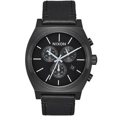 Кварцевые часы Nixon Time Teller Chrono Leather Black/White