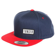 Бейсболка с прямым козырьком Transfer Classic Snapback 5 Panel Navy/Red