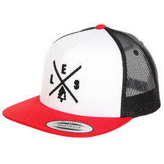 Бейсболка с сеткой Les Trucker Red/White/Black