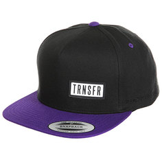 Бейсболка с прямым козырьком Transfer Classic Snapback 5 Panel Black/Purple