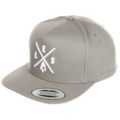 Бейсболка с прямым козырьком Les Classic Snapback 5 Panel Grey