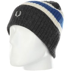 Шапка Fred Perry Bomber Tipped Beanie Grey/Blue