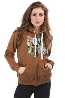 Толстовка кенгуру женская Dakine Girls Positive Hoodie Brown