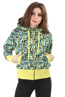 Толстовка кенгуру женская Dakine Girls Print Hoodie Yellow