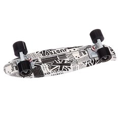 Скейт мини круизер Turbo-FB English Paper White/White/Black 22 (56 см)