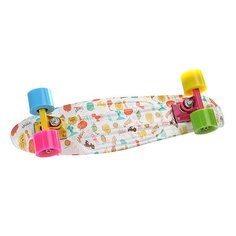 Скейт мини круизер Turbo-FB Pic White/Multicolor 22 (56 cм)