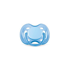 Силиконовая пустышка Free Flow, 0-6 мес., AVENT, голубой