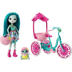 Кукла Enchantimals Тайли Черепаша на трехколесном велосипеде Mattel