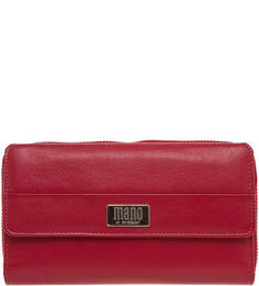 Красный кошелек на молнии Mano