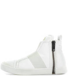 Высокие кожаные кеды на молнии Diesel