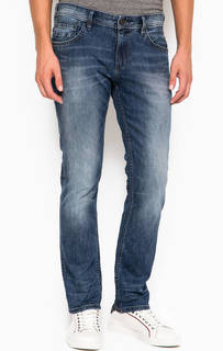 Синие зауженные джинсы с низкой посадкой Tom Tailor Denim