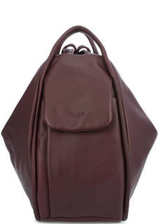 Бордовая сумка-рюкзак из натуральной кожи Bruno Rossi