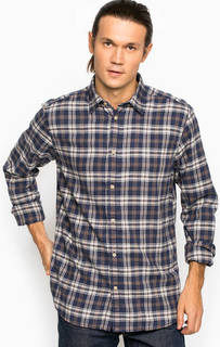 Хлопковая приталенная рубашка в клетку Selected