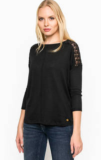 Джемпер из полиэстера и вискозы с кружевными вставками Tom Tailor Denim