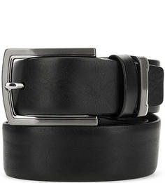 Черный ремень из натуральной кожи Sergio Belotti