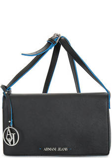 Черная сумка с откидным клапаном Armani Jeans