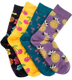 Комплект из 4 пар хлопковых носков Happy Socks