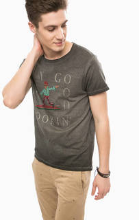 Серая хлопковая футболка Scotch&Soda