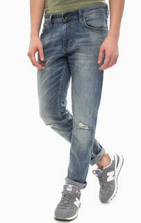 Синие зауженные джинсы с пятью карманами Tom Tailor Denim
