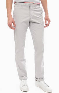 Серые зауженные брюки из хлопка Strellson