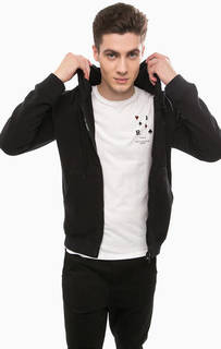 Черная хлопковая толстовка на молнии Religion