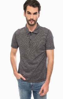 Синяя хлопковая футболка поло Mustang