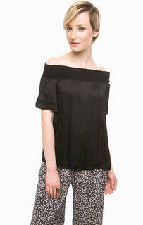 Блуза черного цвета с короткими рукавами D&S Ralph Lauren