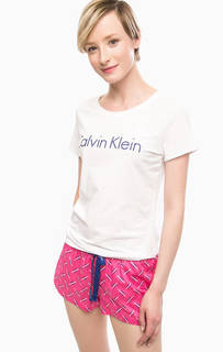 Комплект из хлопковых футболки и шорт Calvin Klein