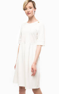 Белое платье с короткими рукавами Pois