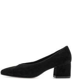 Черные замшевые туфли на небольшом каблуке Vagabond