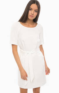 Короткое белое платье свободного кроя Armani Jeans