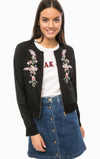 Трикотажная куртка на молнии с вышивкой Tom Tailor