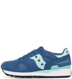 Текстильные кроссовки с замшевыми вставками Saucony