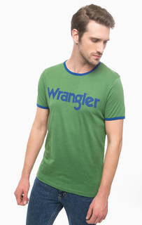 Хлопковая футболка с принтом Wrangler