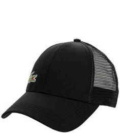 Черная бейсболка с сетчатой вставкой Lacoste