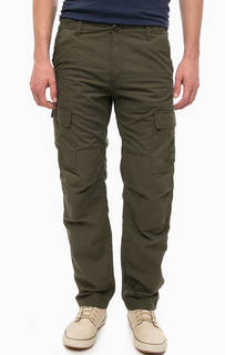 Хлопковые брюки цвета хаки Carhartt WIP