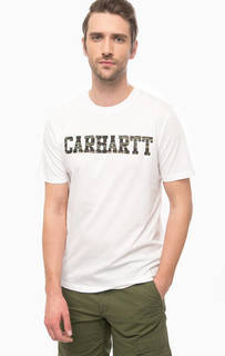 Белая футболка из хлопка с принтом Carhartt WIP