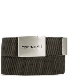 Текстильный ремень цвета хаки Carhartt WIP