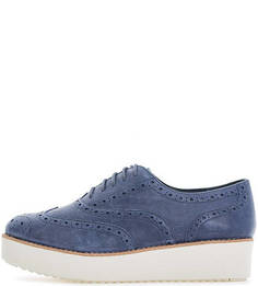 Кожаные полуботинки с брогированием на танкетке Aldo