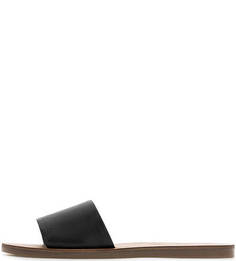 Черные кожаные шлепанцы Aldo