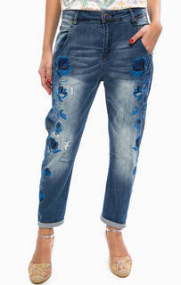 Джинсы с вышивкой и принтом Desigual