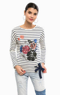 Хлопковый джемпер с цветочным принтом Desigual